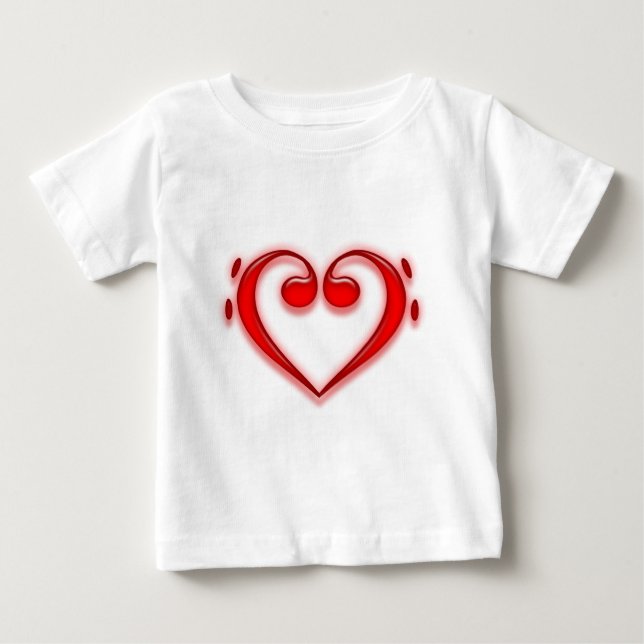 CAMISETA PARA BEBÊ CLEF BAIXO DE F-CLEF (Frente)
