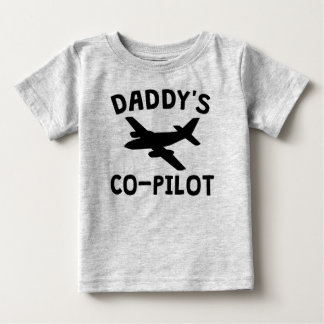 Camiseta Para Bebê Co-Piloto do pai