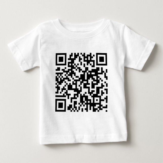 Camiseta Para Bebê Código de QR (Frente)