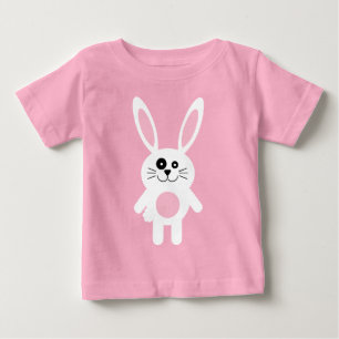 Camiseta Para Bebê Coelhinho da Páscoa branco