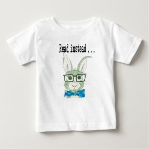 Camiseta Para Bebê Coelho anca da leitura