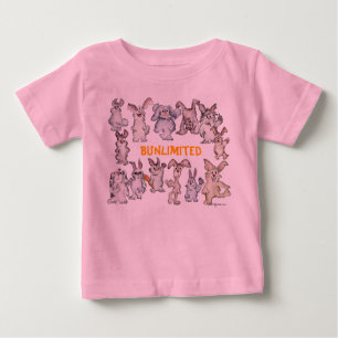 Camiseta Para Bebê Coelhos de Cartografia Bunlimited Bebê Engraçado