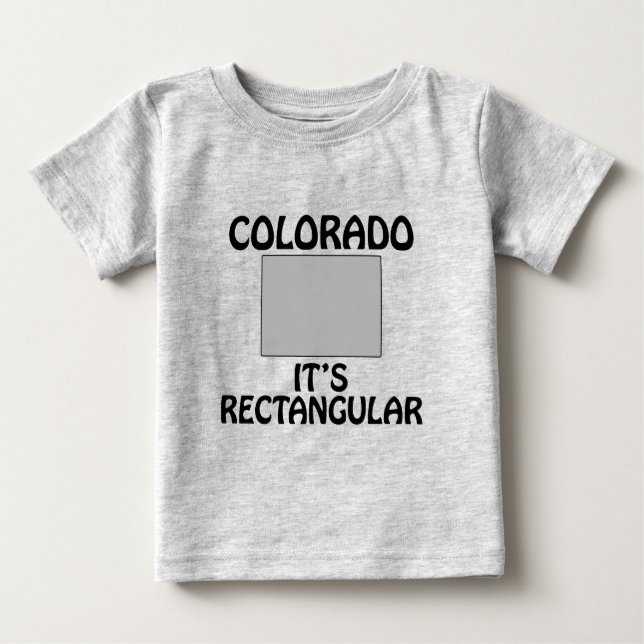 Camiseta Para Bebê Colorado - É Retangular (Frente)