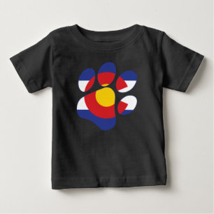 Camiseta Para Bebê Colorado Paws