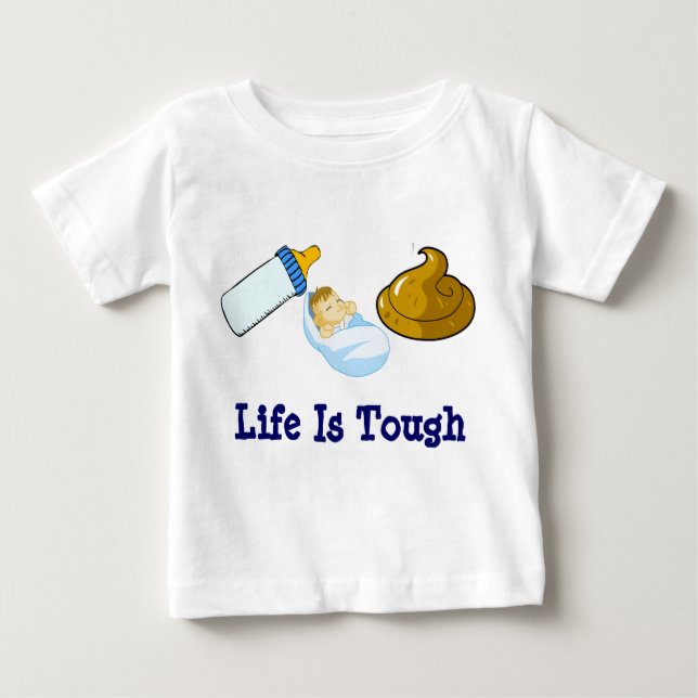 Camiseta Para Bebê Coma o tombadilho do sono, vida é resistente (Frente)
