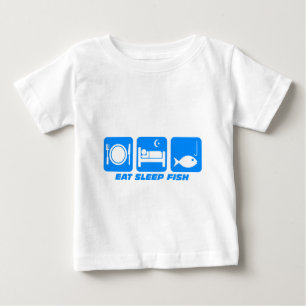 Camiseta Para Bebê coma peixes do sono