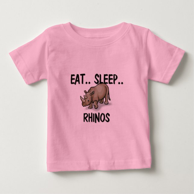 Camiseta Para Bebê Coma RHINOS do sono (Frente)