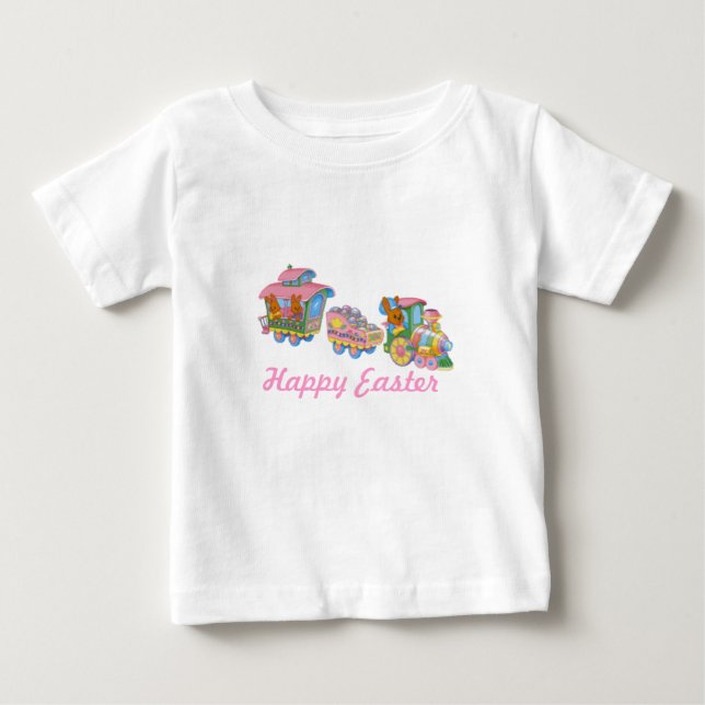 Camiseta Para Bebê Comboio de páscoa, Felz pascoa (Frente)