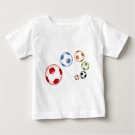 Camiseta Para Bebê Conjunto fofo de bolas de futebol