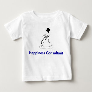 Camiseta Para Bebê Consultor de Felicidade Snowman
