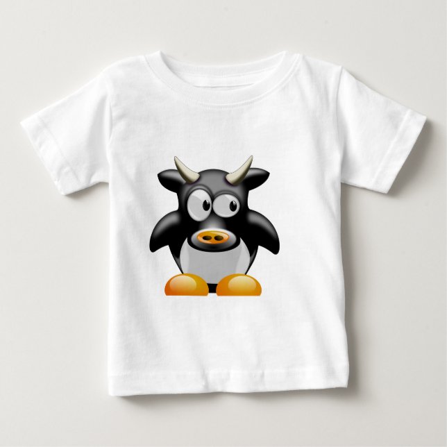 Camiseta Para Bebê Cool vaca (Frente)