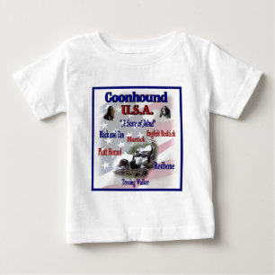Camiseta Para Bebê Coonhound USA Gifts