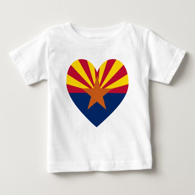 Camiseta Para Bebê Coração arizona (Frente)
