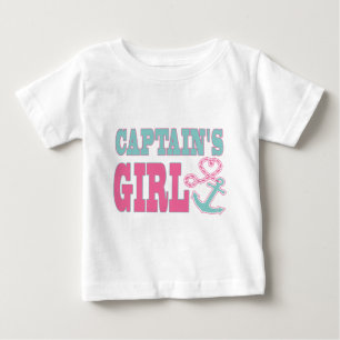 Camiseta Para Bebê Coração e Coração Menina do Capitão