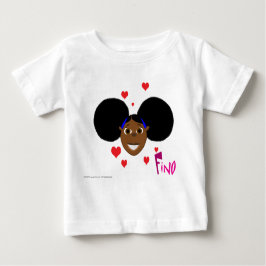 Camiseta Para Bebê Corações do amor de Fino