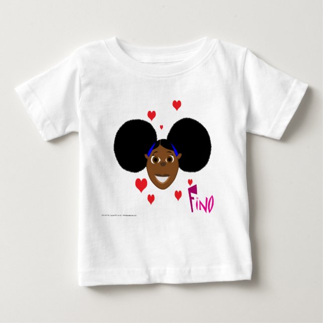 Camiseta Para Bebê Corações do amor de Fino (Frente)