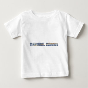 Camiseta Para Bebê Cores de Sinalizador da Tipografia das Ilhas Marsh