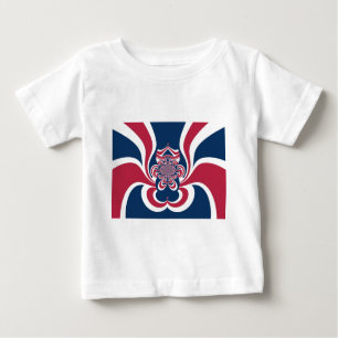 Camiseta Para Bebê Cores Unidos: Padrão Global Colorido