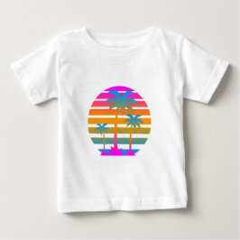 CAMISETA PARA BEBÊ COREY TIGER RETRÔ PALMEIRAS DO PÔR DO SOL