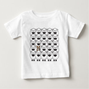 Camiseta Para Bebê Corgi nos carneiros