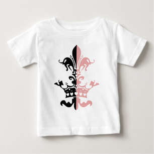Camiseta Para Bebê Coroa do coração de Fleur - rosa