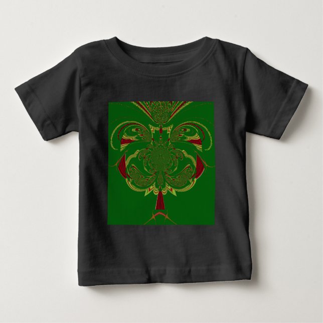 Camiseta Para Bebê Coroa Verde (Frente)