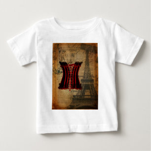 Camiseta Para Bebê Corset Festa de solteira de Paris