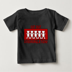 Camiseta Para Bebê Corte A Sobrepopulação! Gatos