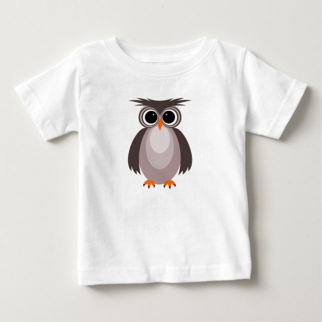 Camiseta Para Bebê Coruja pequena (Frente)