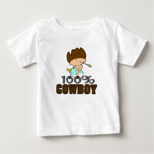 Camiseta Para Bebê Cowboy 100%