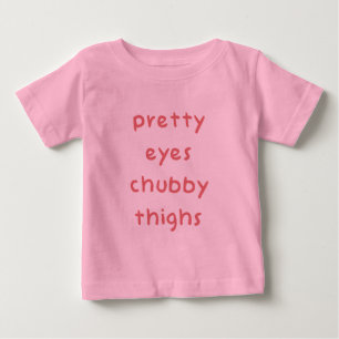 Camiseta Para Bebê Coxas carnudos dos olhos bonito