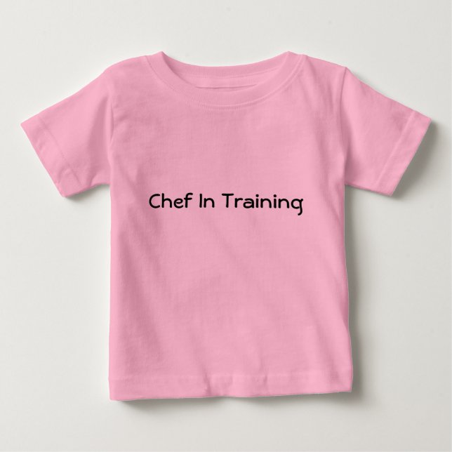 Camiseta Para Bebê Cozinheiro chefe no treinamento (Frente)