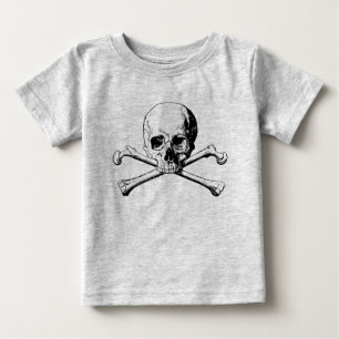Camiseta Para Bebê Crânio de Crossbones