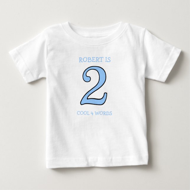Camiseta Para Bebê Criança De Aniversário De 2 Anos Muito Legal Para  (Frente)