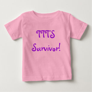 Camiseta Para Bebê Criança do sobrevivente de TTTS curta