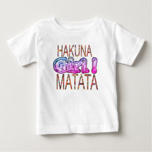 Camiseta Para Bebê Crie suas próprias cores de menina africana Hakuna
