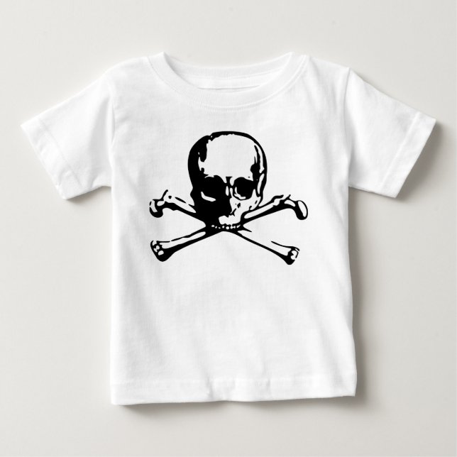 Camiseta Para Bebê Crossbones (Frente)