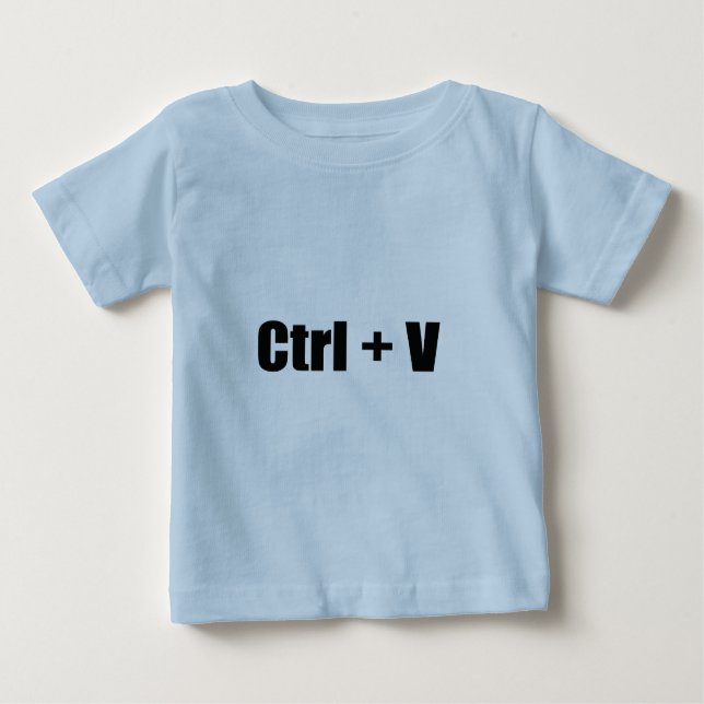 CAMISETA PARA BEBÊ CTRL + V (Frente)