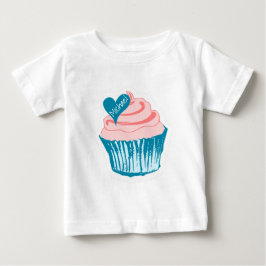 Camiseta Para Bebê Cupcake Love com nomes personalizados shirts e jaq