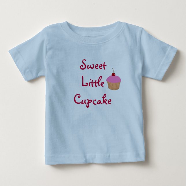 Camiseta Para Bebê Cupcake pequeno doce (Frente)