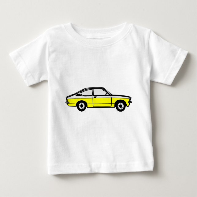 Camiseta Para Bebê Cupé 1974 de Opel Kadett C (Frente)