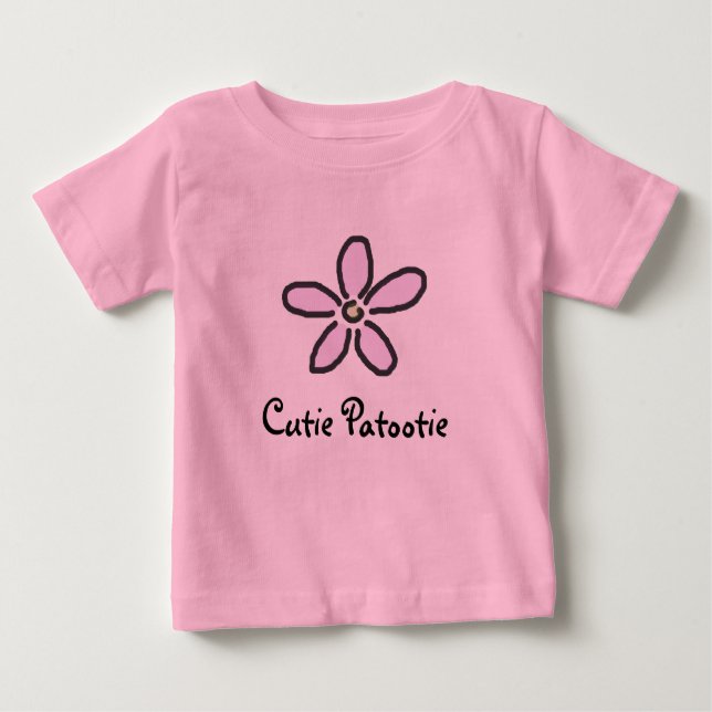 Camiseta Para Bebê Cutie Patootie (Frente)