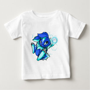 Camiseta Para Bebê Cybunny amarelo com estrelas