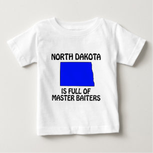 Camiseta Para Bebê Dakota do Norte - Cheio de Master Baiters