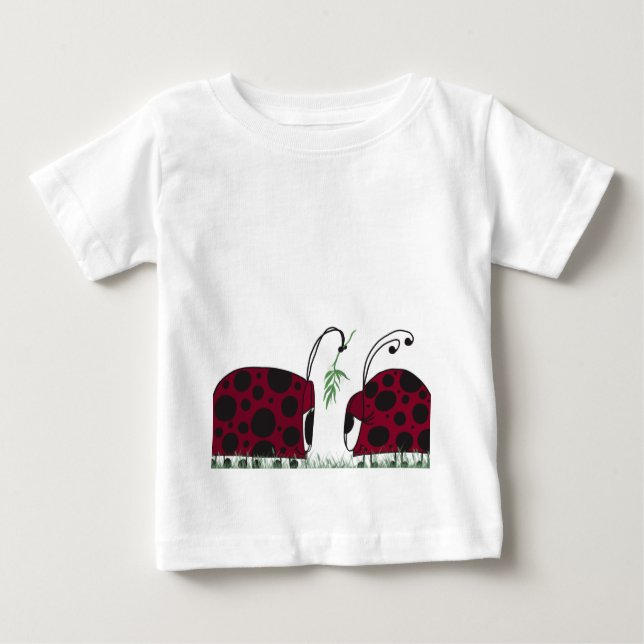 Camiseta Para Bebê Damybugs E Mistletoe Bonitos (Frente)