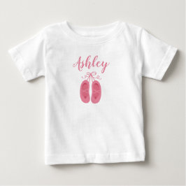 Camiseta Para Bebê Dançarina Balé Calçado Dançarina  Bebê Rosa