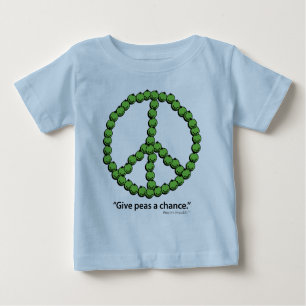 Camiseta Para Bebê Dê Uma Chance Ao Peas