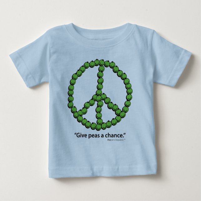Camiseta Para Bebê Dê Uma Chance Ao Peas (Frente)