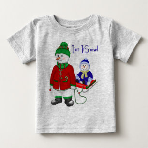 Camiseta Para Bebê Deixe-o nevar