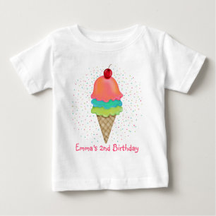 Camiseta Para Bebê Deleites do sorvete